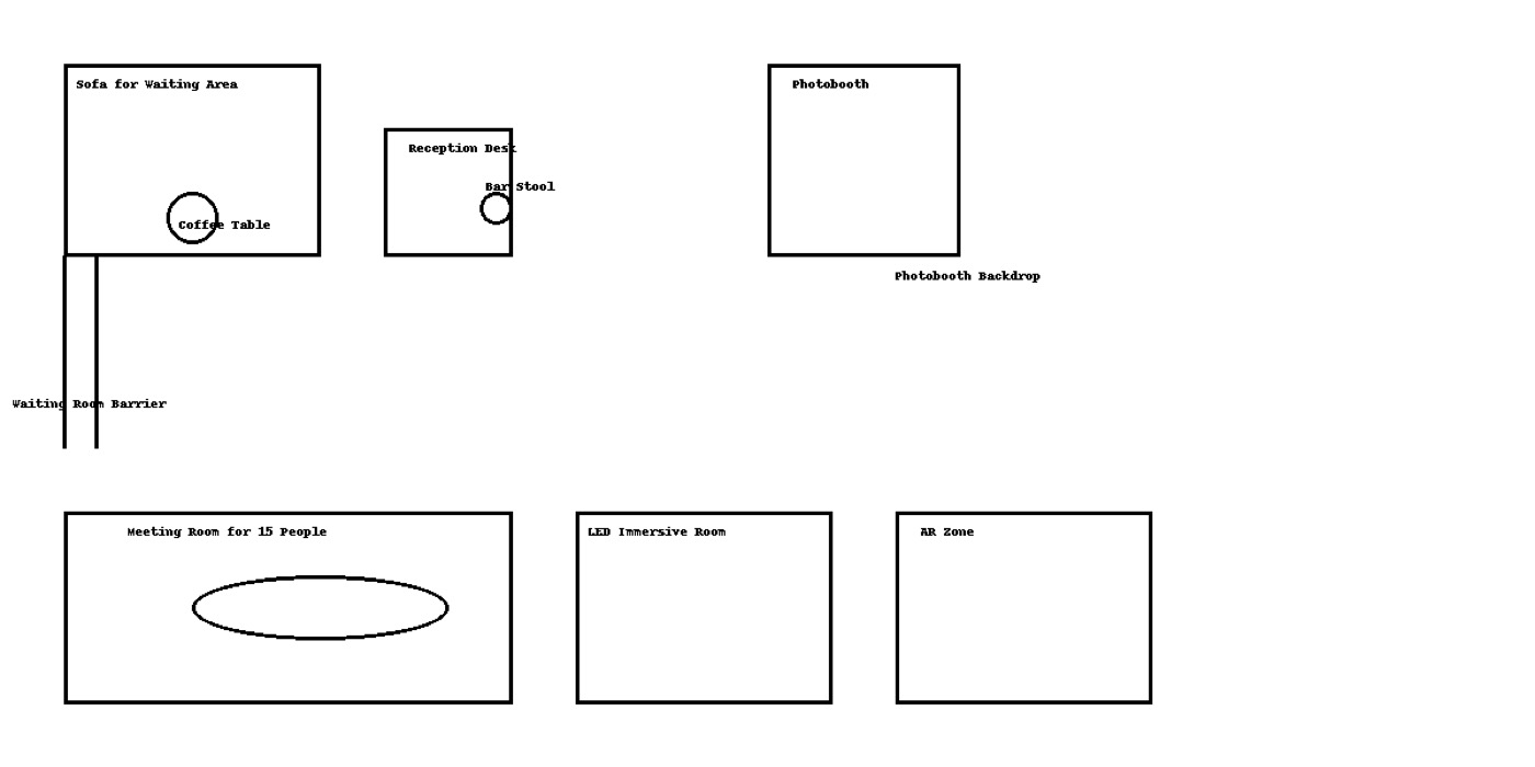 Al Ain Zoo exhibition stand floor plan sketch